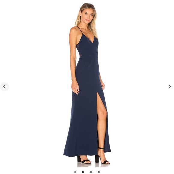 NWT Lovers + Friends Navy Helena Gown - Size 2 - Picture 1 of 8